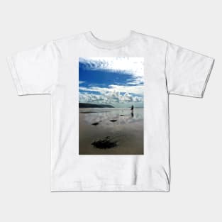 Sandy Beach Finistere Brittany Bretagne France Kids T-Shirt